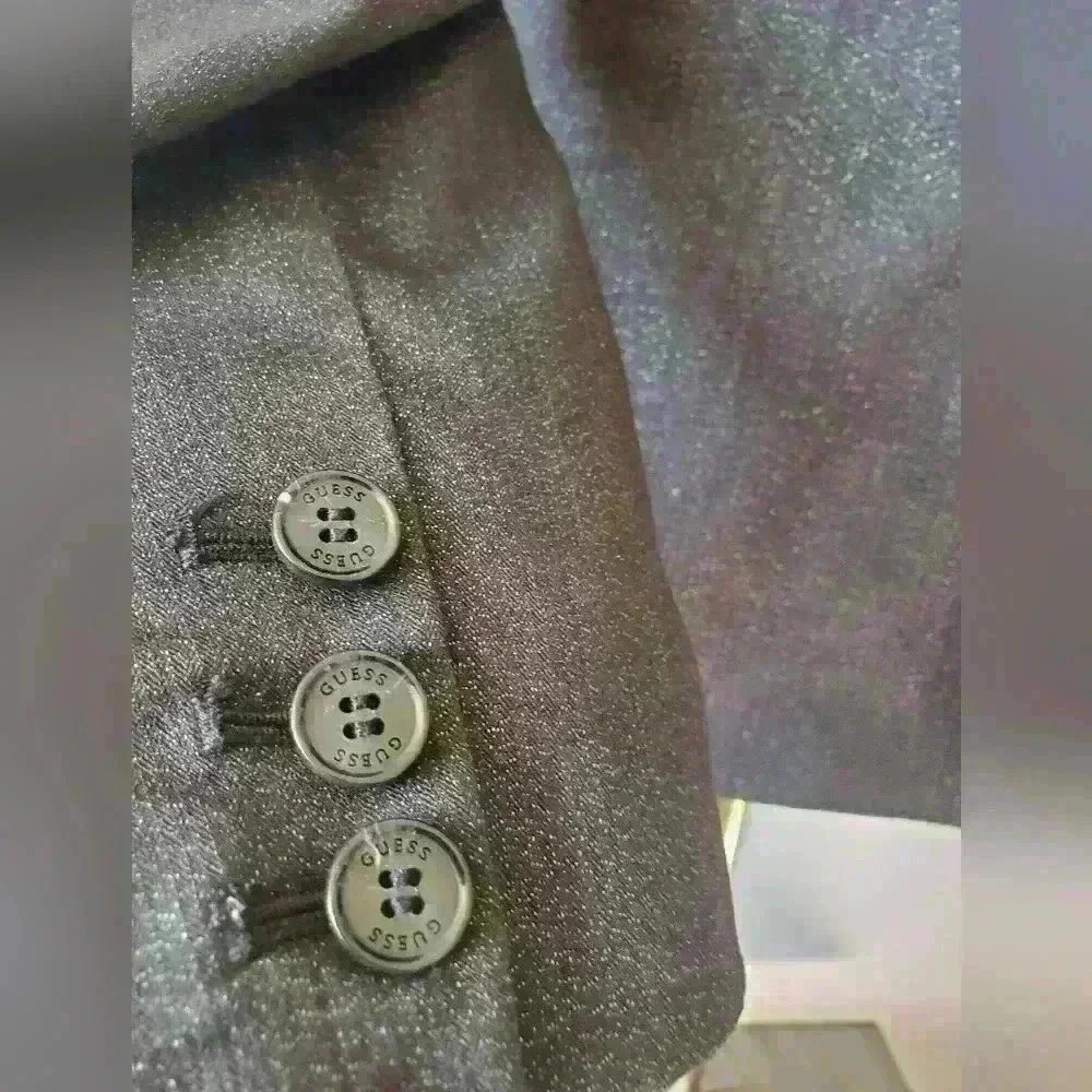 Guess black silver sparkle blazer size 10 - Picture 8 of 11